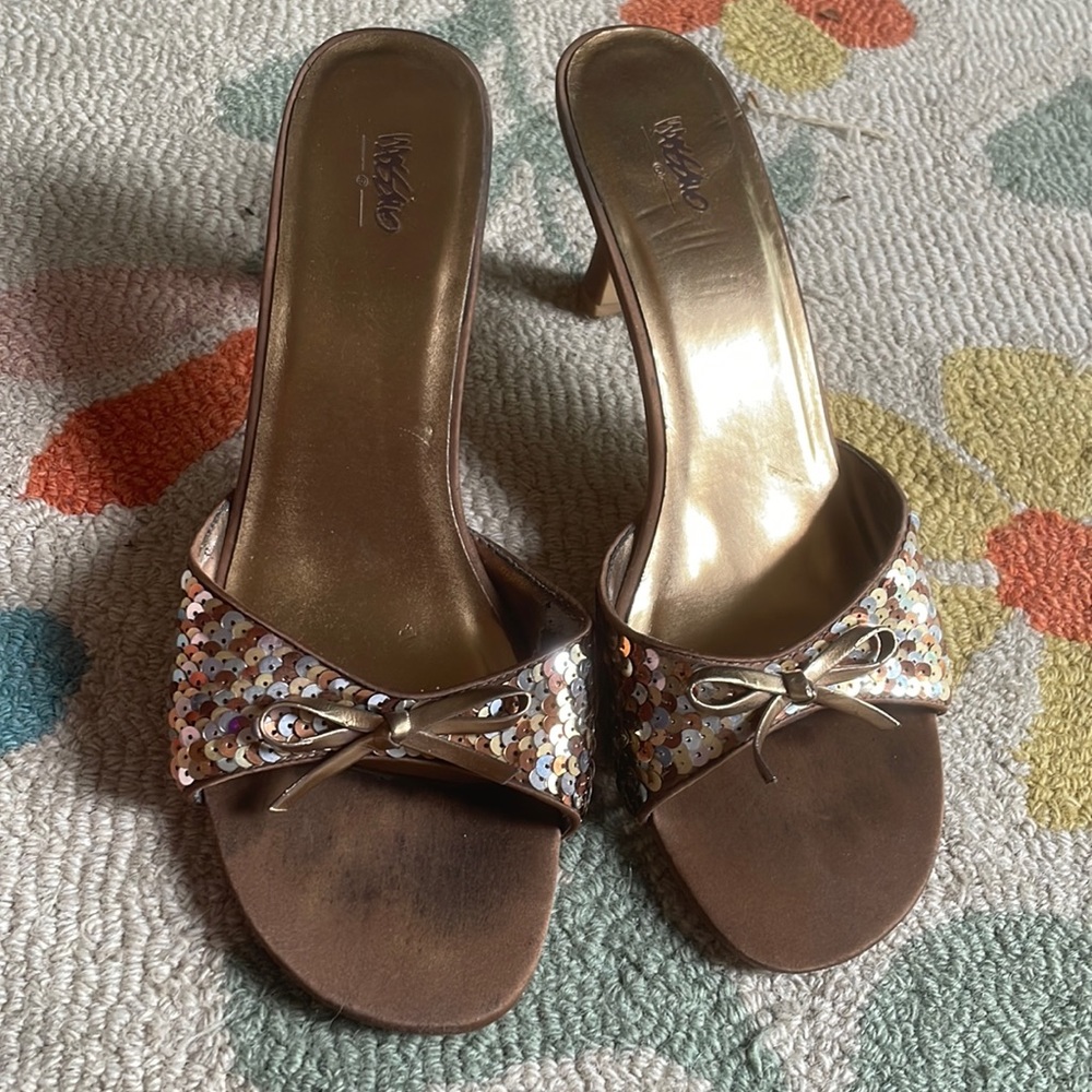 Vintage Mossimo copper and sliver heels
